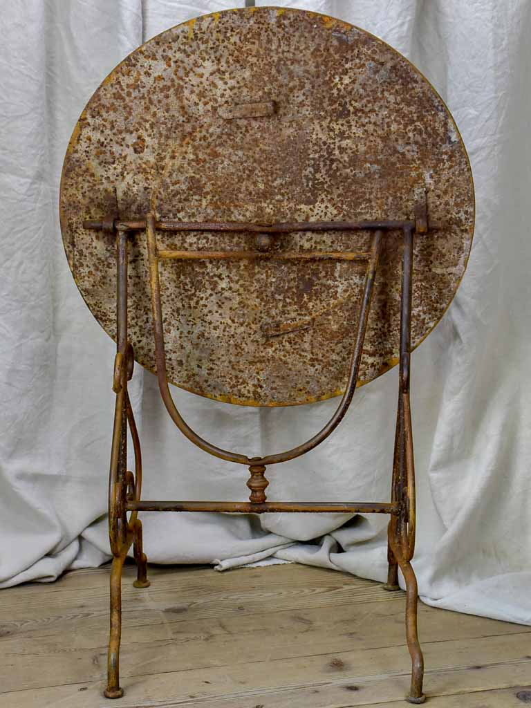 Antique French iron vigneron's table