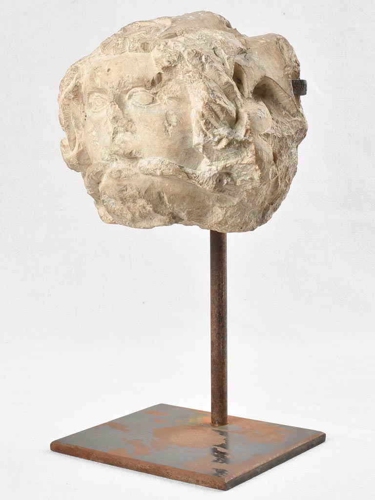 Ancient salvaged stone sculpture 16¼"