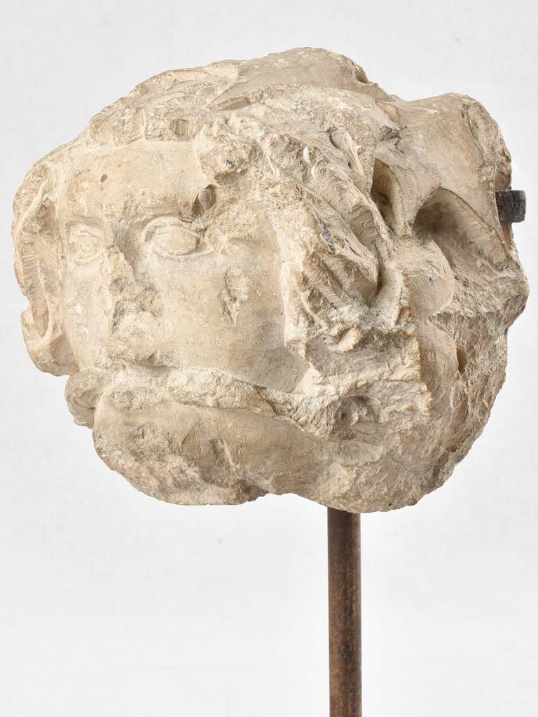 Ancient salvaged stone sculpture 16¼"