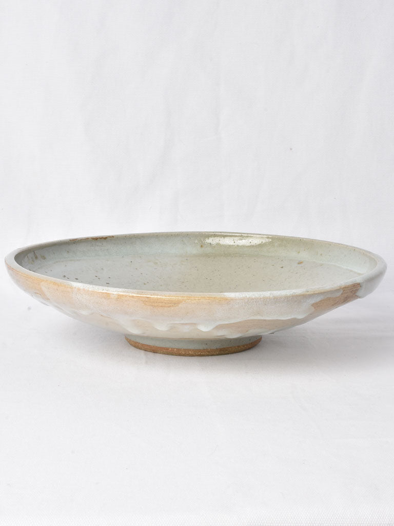 Large fruit bowl - light gray glaze - Vallauris 15¾"