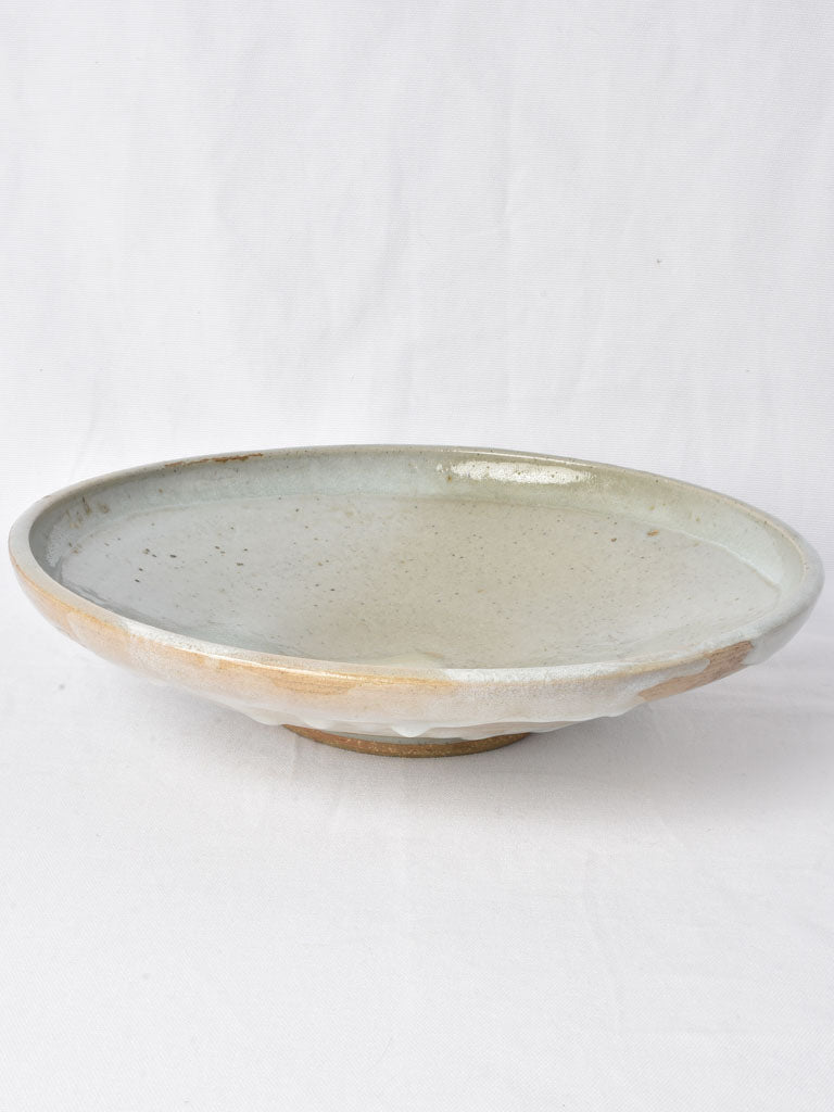 Large fruit bowl - light gray glaze - Vallauris 15¾"