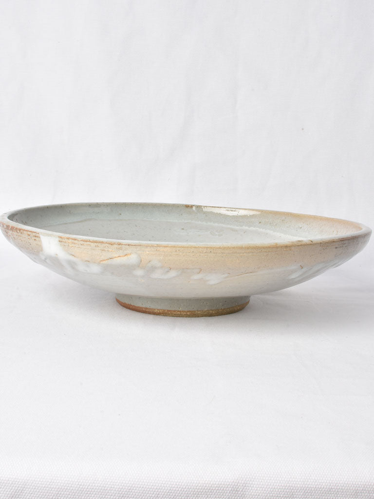 Large fruit bowl - light gray glaze - Vallauris 15¾"
