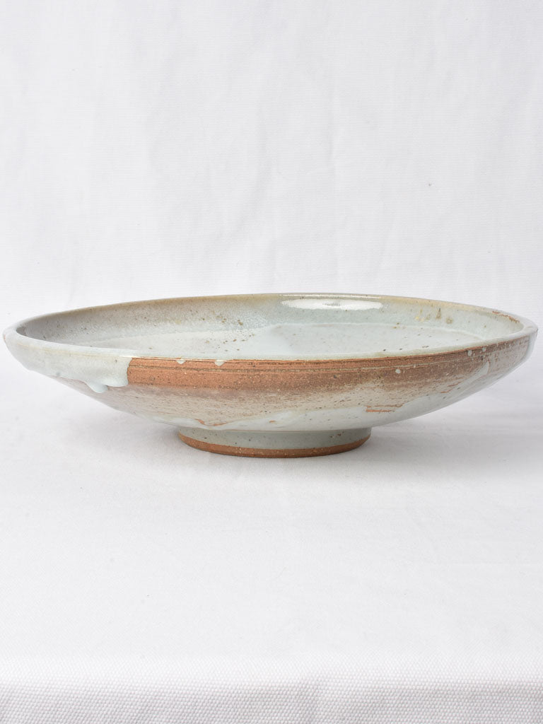 Large fruit bowl - light gray glaze - Vallauris 15¾"