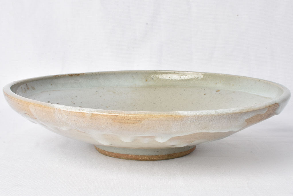 Large fruit bowl - light gray glaze - Vallauris 15¾"