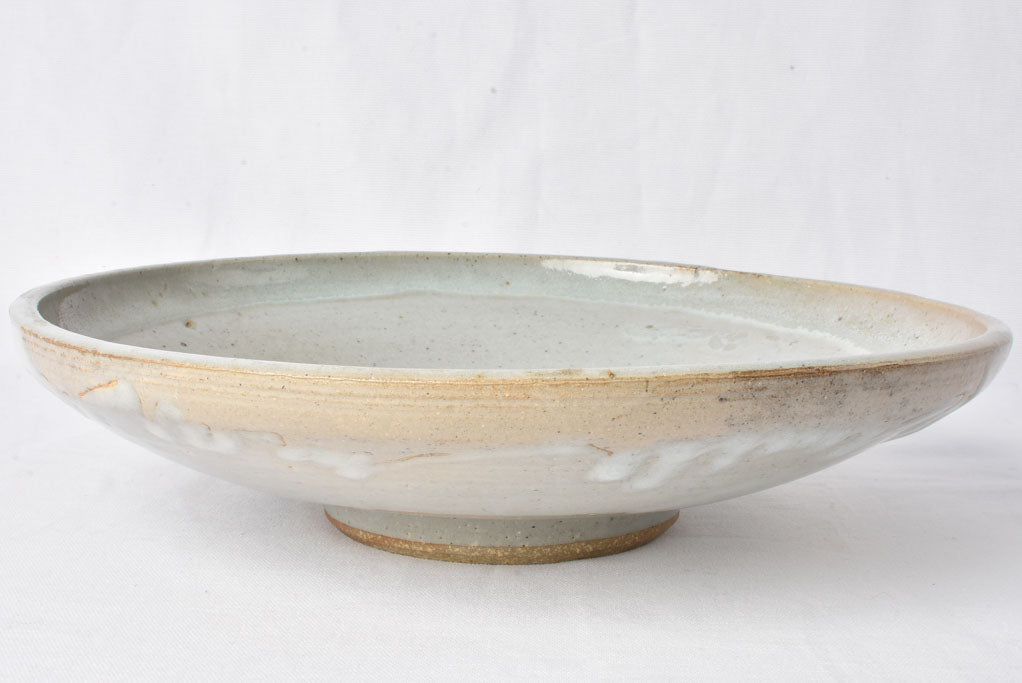 Large fruit bowl - light gray glaze - Vallauris 15¾"