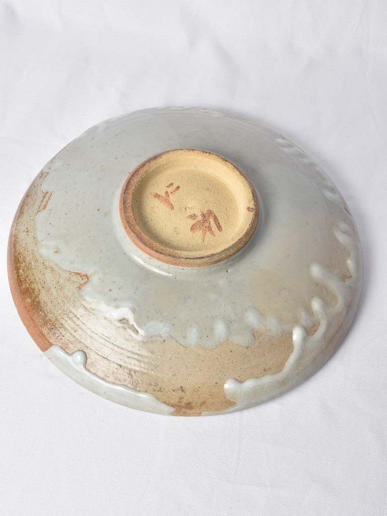Large fruit bowl - light gray glaze - Vallauris 15¾"