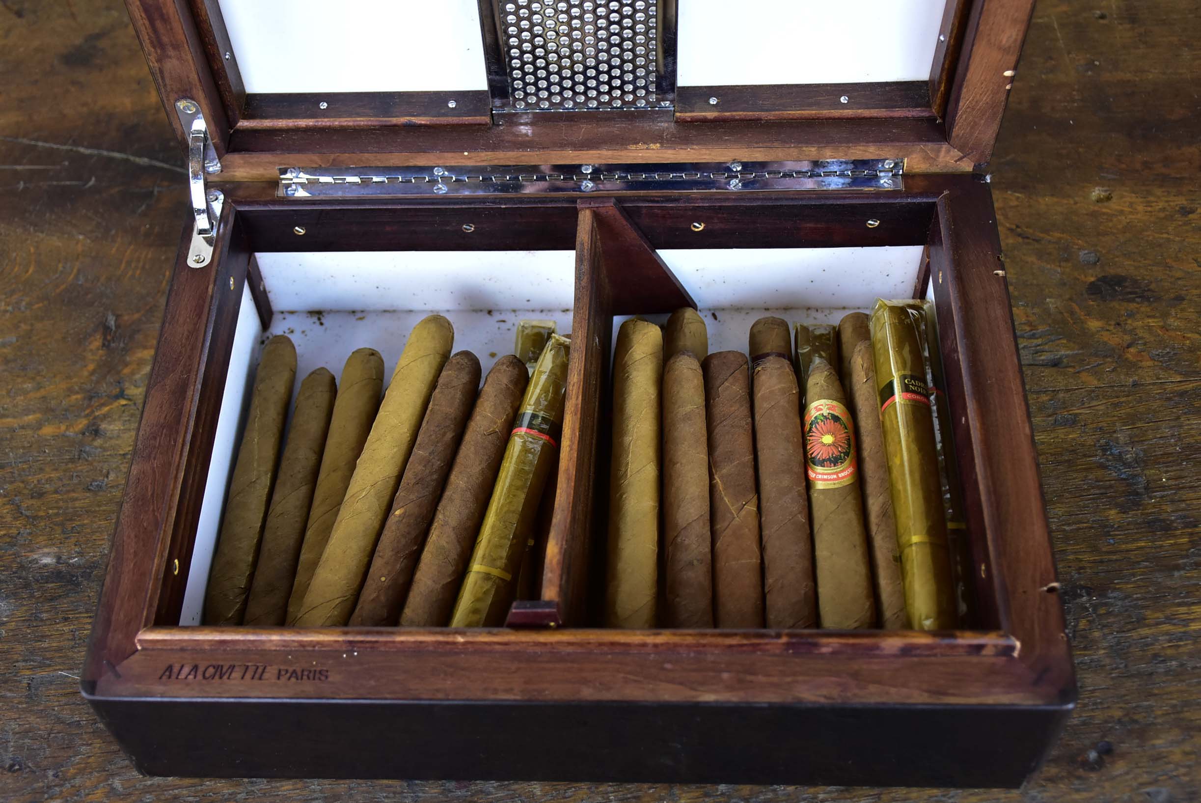 Mid century Parisian cigar humidor