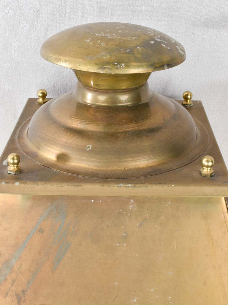 Large Vintage French brass lantern 31½"