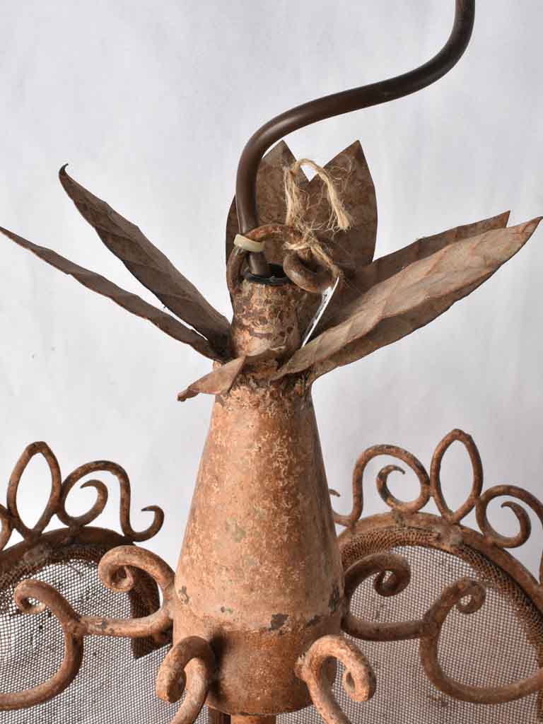Very large lantern - red patina 30¾"