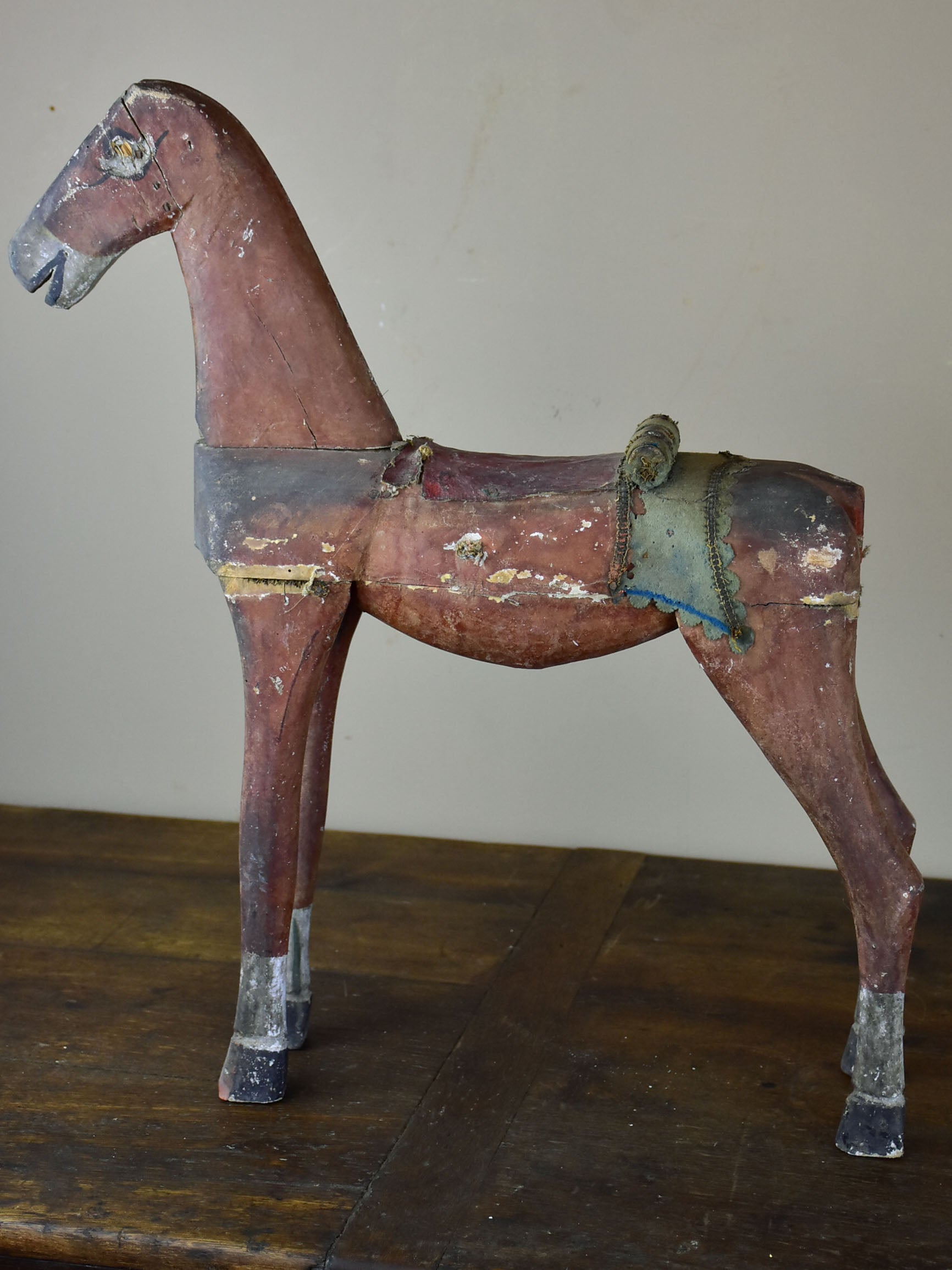 Antique rustic French toy horse - 19th Century