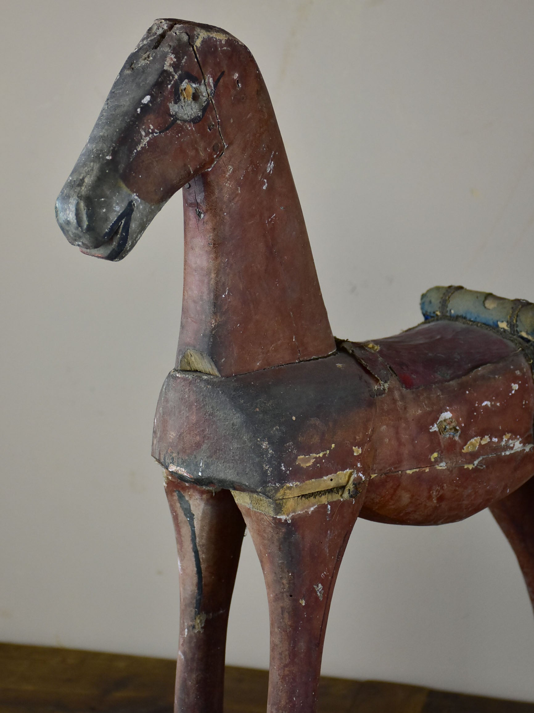 Antique rustic French toy horse - 19th Century