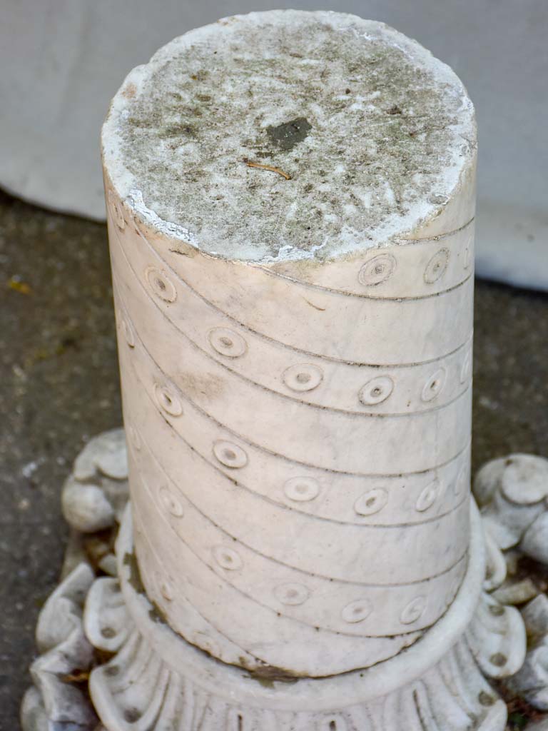 19th Century Carrara marble Corinthian column