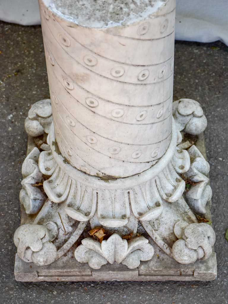 19th Century Carrara marble Corinthian column