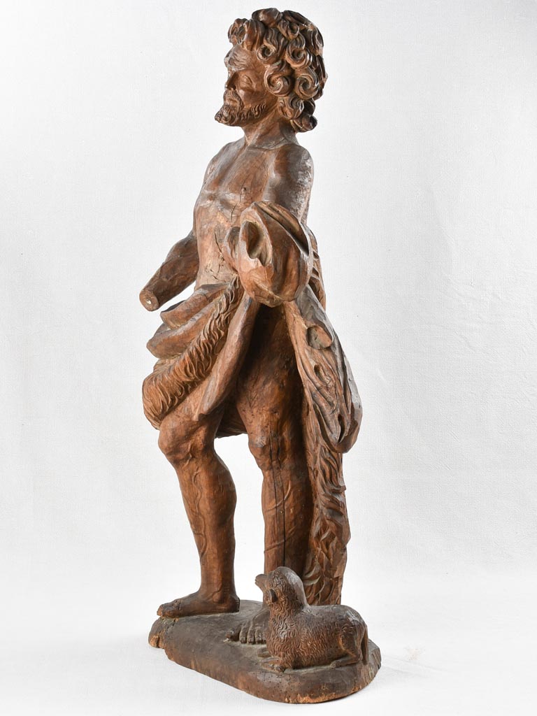 Historic wooden John Baptist sculpture