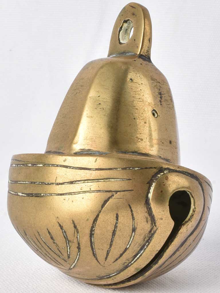 Charming antique bronze French cowbell