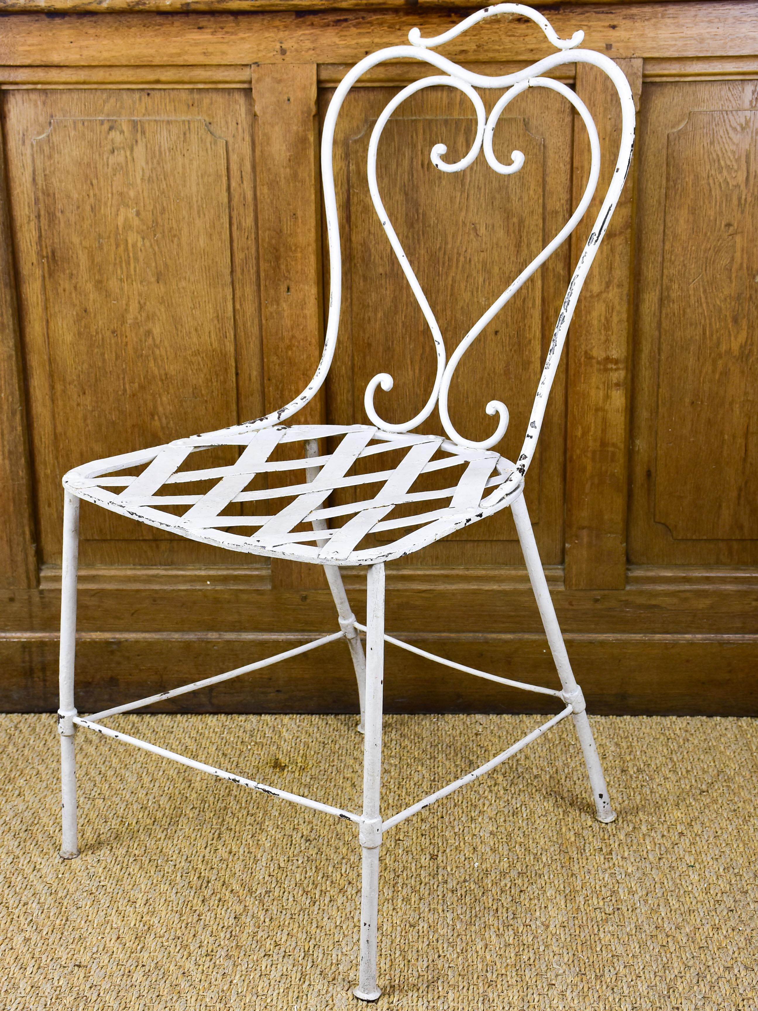 Antique French garden with footstool