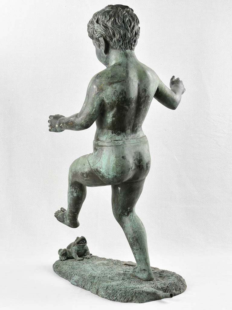 Bronze fountain - boy and frog 35¾"
