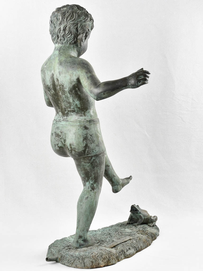 Bronze fountain - boy and frog 35¾"