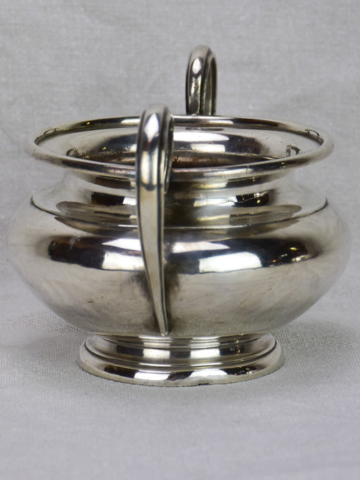 19th Century English sugar bowl - silver plate Elkington & Co 6" diameter