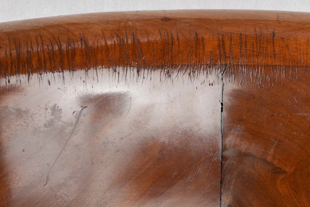 Empire desk chair, w/ bronze eagles & leather seat