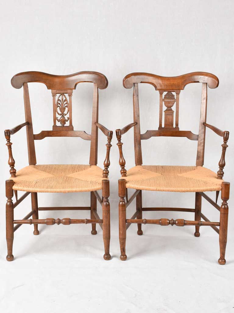 Pair of 19th century Directoire period armchairs