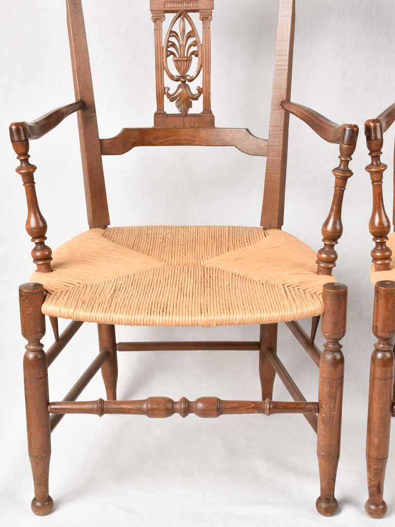 Pair of 19th century Directoire period armchairs
