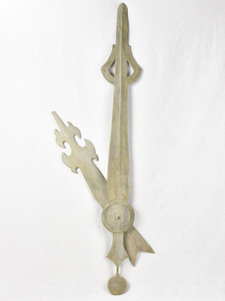 Vintage salvaged clock hands decor