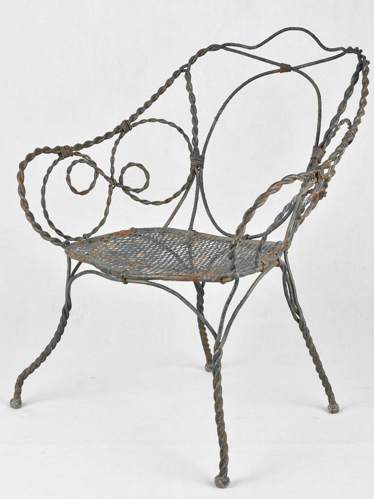 Garden armchairs, wrought iron, Napoleon III (2)
