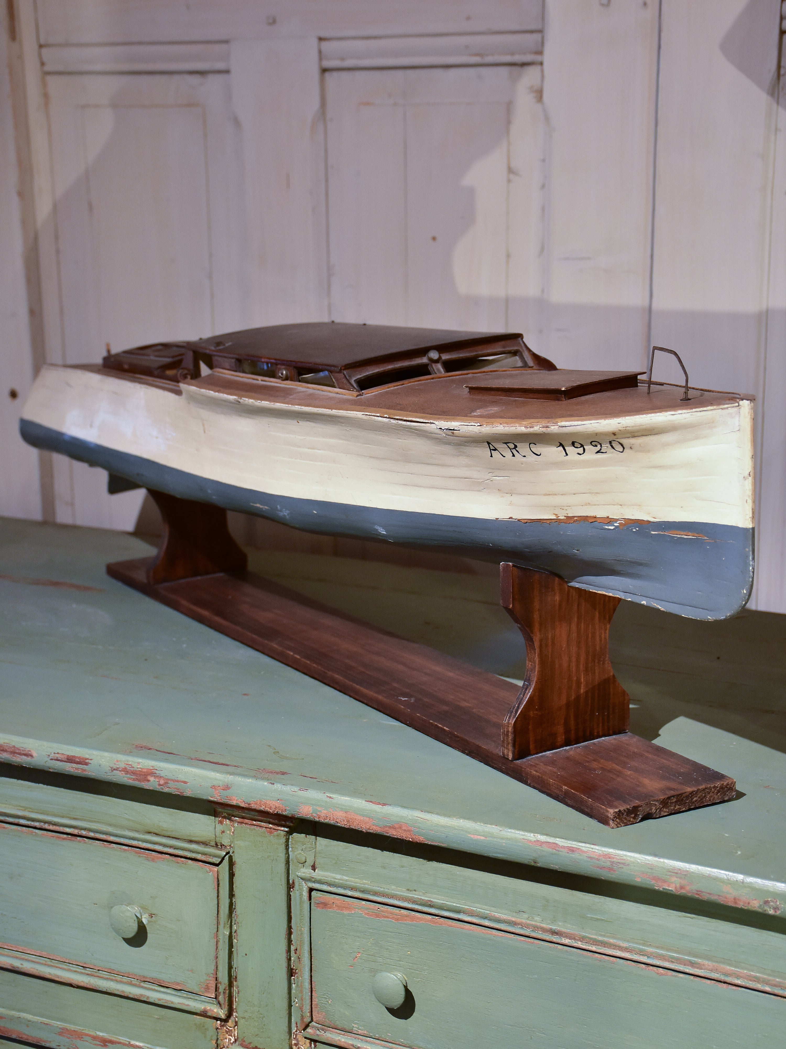 Antique French wooden boat