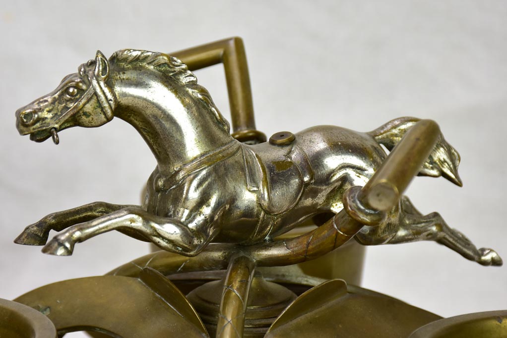 Mid - late 19th Century French horse themed bottle / condiment holder centerpiece