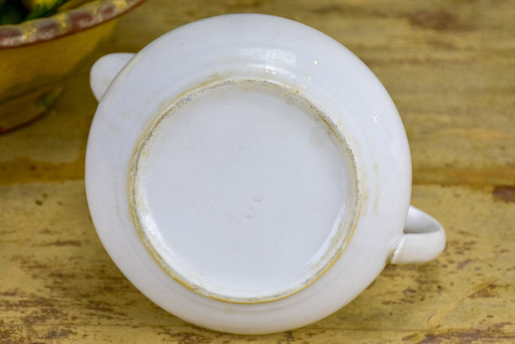 19th Century French stoneware jug - white
