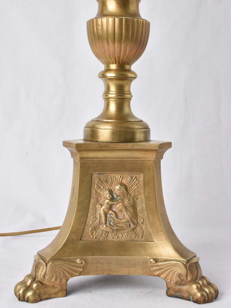 Very tall altar candlestick lamp 47¼"