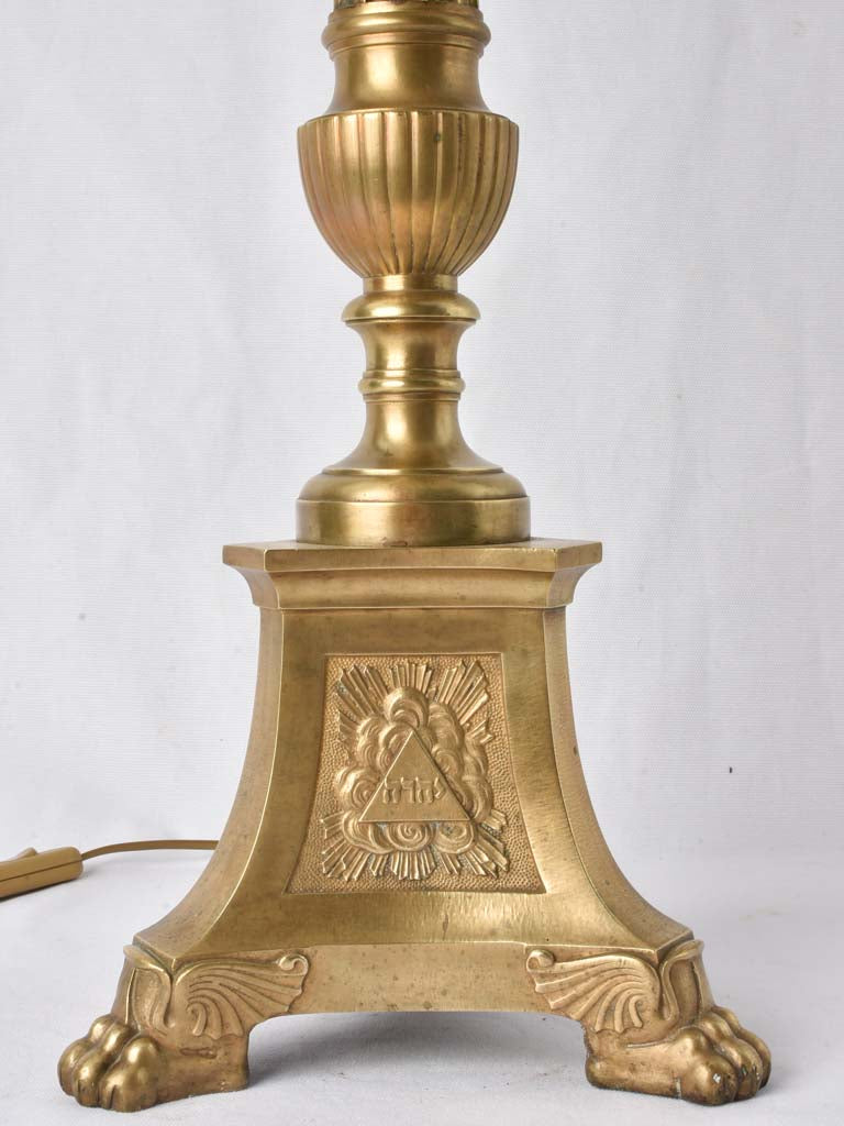 Very tall altar candlestick lamp 47¼"