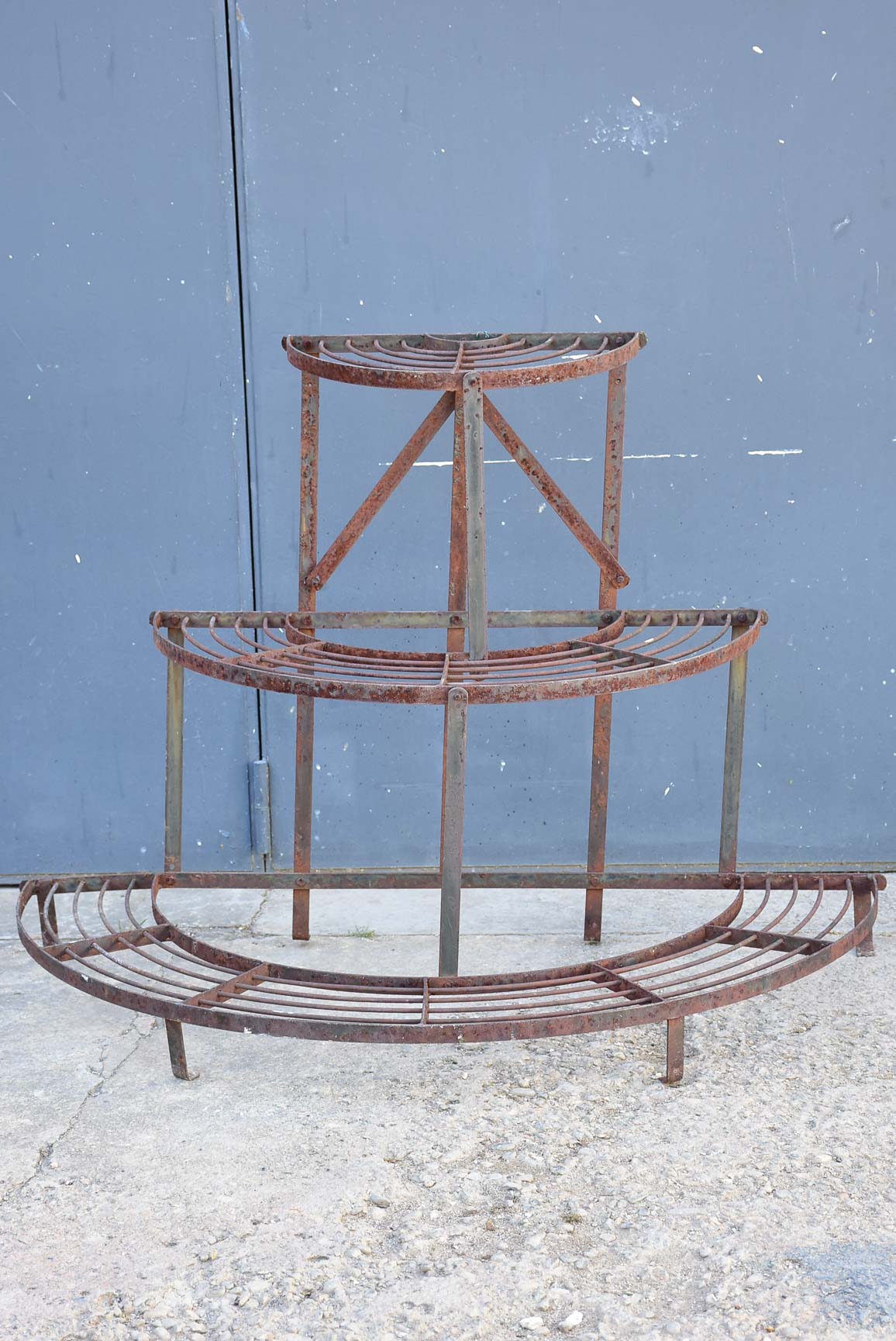 half circle pot plant stand Mid century French plant stand
