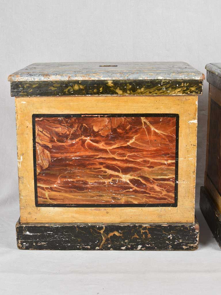 Pedestals for sculpture, 17th-century, 22½" x 16¼" x 21¼"