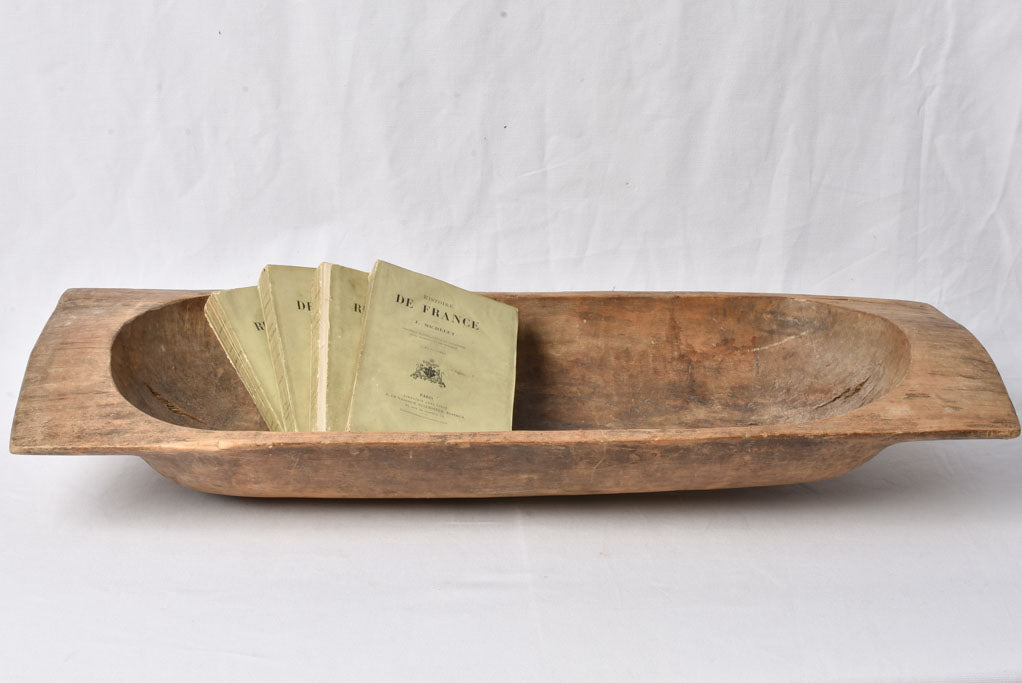 Authentic rustic wooden dough bowl