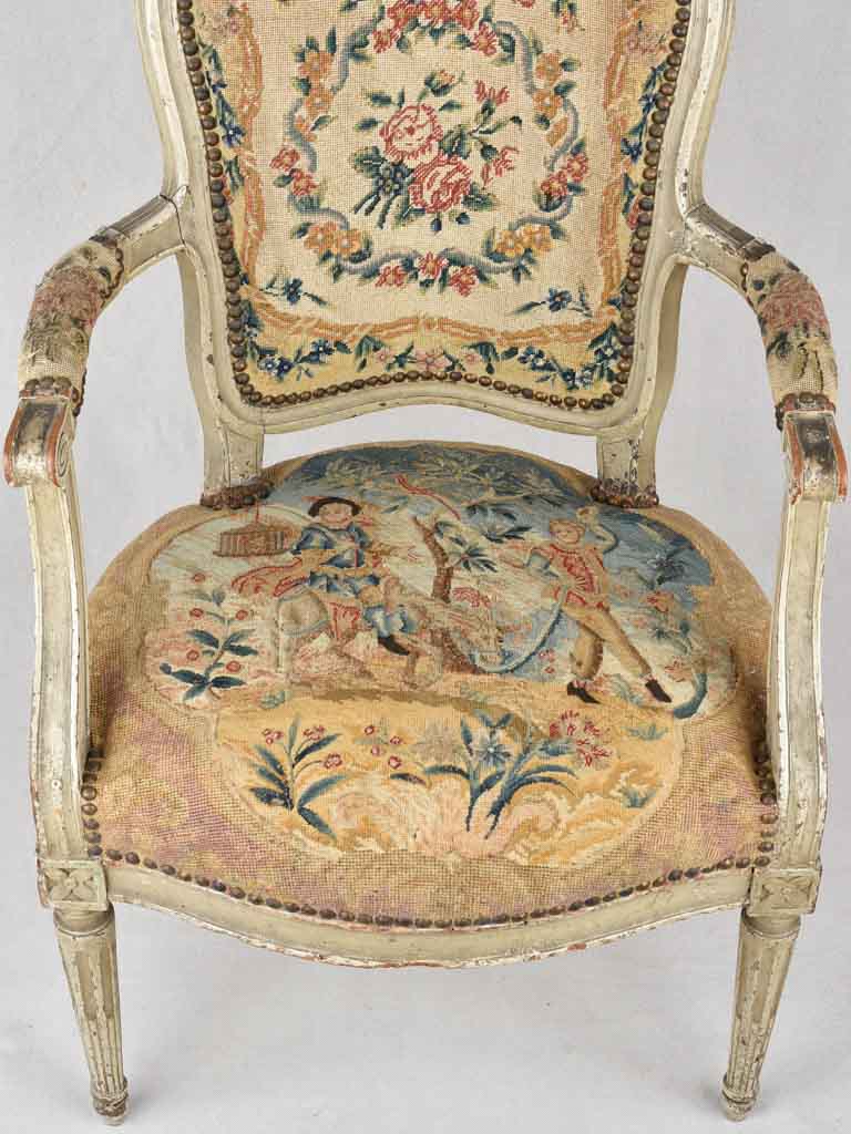 Armchairs, cross-stitch, French Transition (four)
