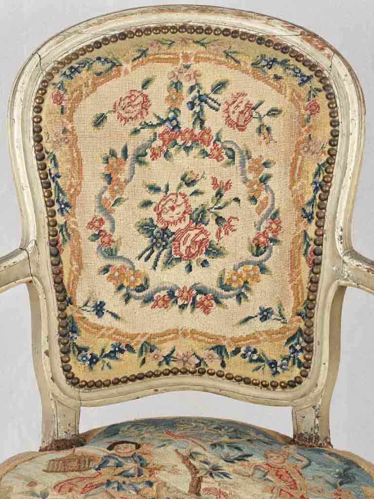 Armchairs, cross-stitch, French Transition (four)