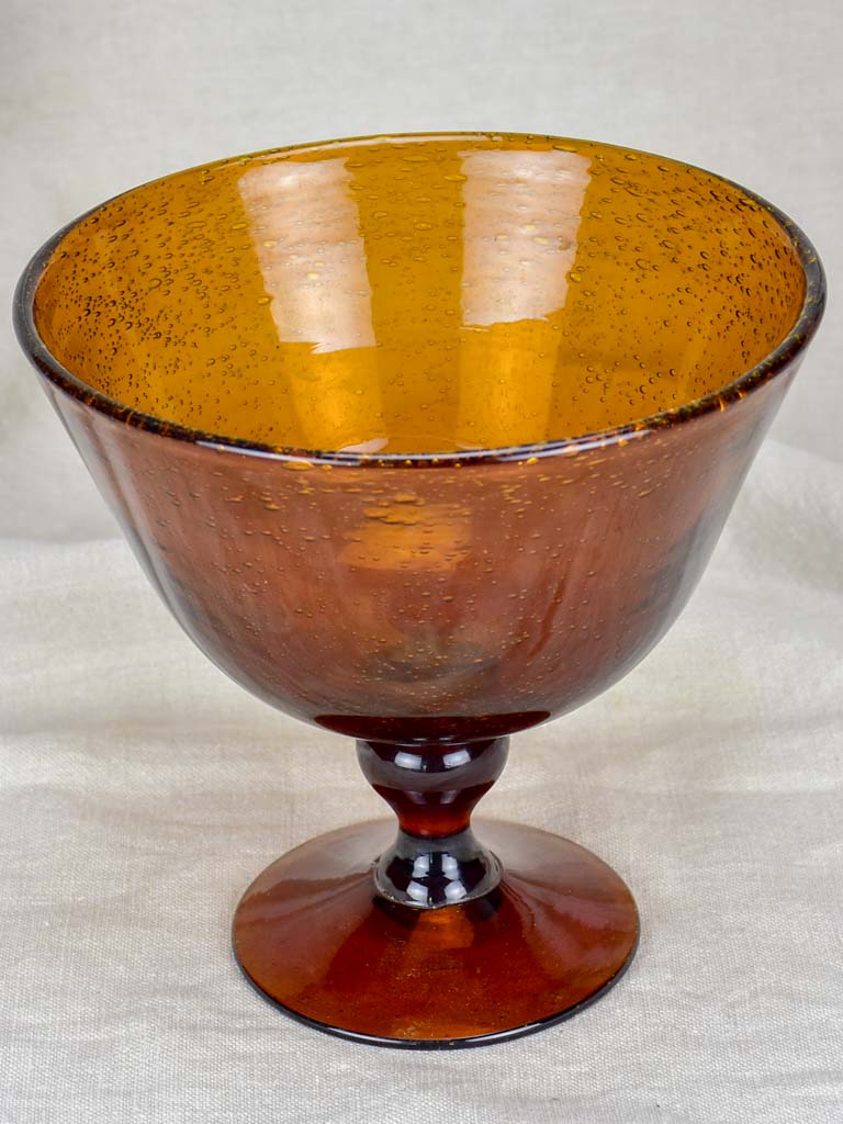 Antique Biot blown glass cup / vide poche