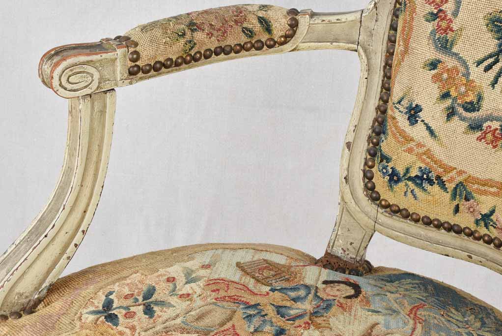 Armchairs, cross-stitch, French Transition (four)