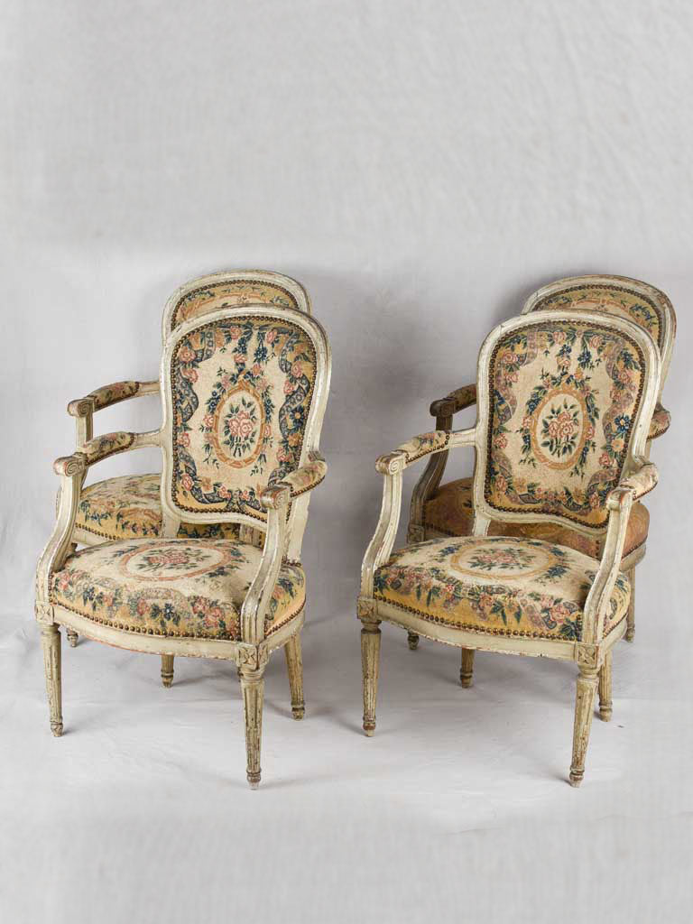 Armchairs, cross-stitch, French Transition (four)