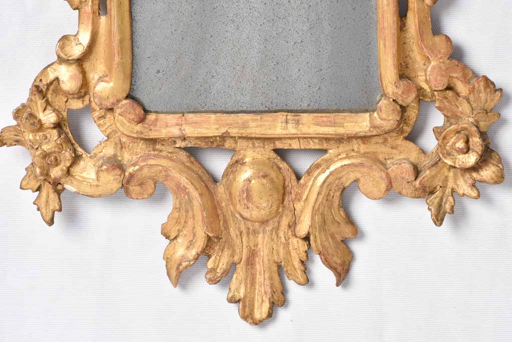 Pair of 18th century Italian gilded mirrors - Baroque 26¾" x 17"