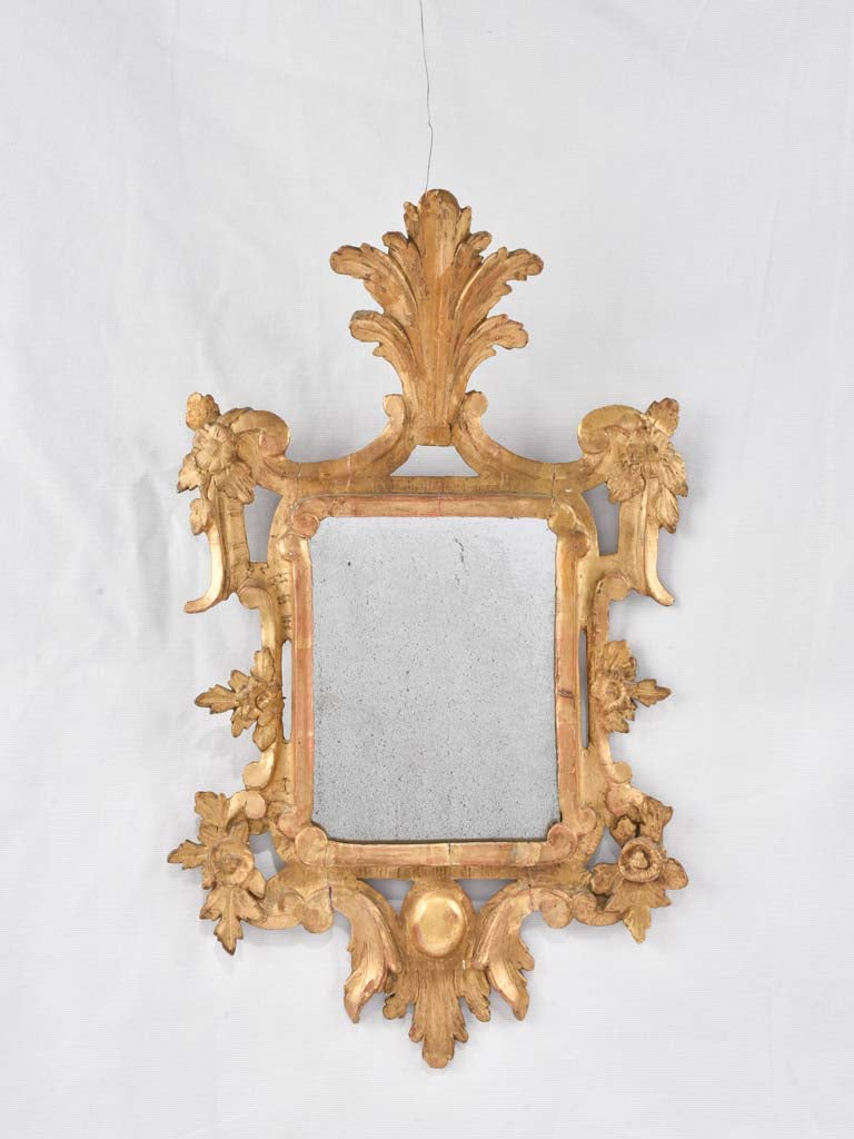 Pair of 18th century Italian gilded mirrors - Baroque 26¾" x 17"