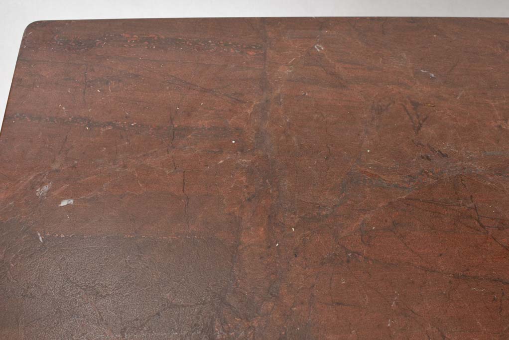 Renaissance-style red marble table, 26¾" x 54¼"