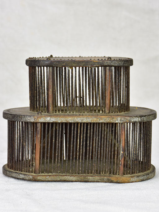 Miniature 19th Century French cricket insect cage 5"