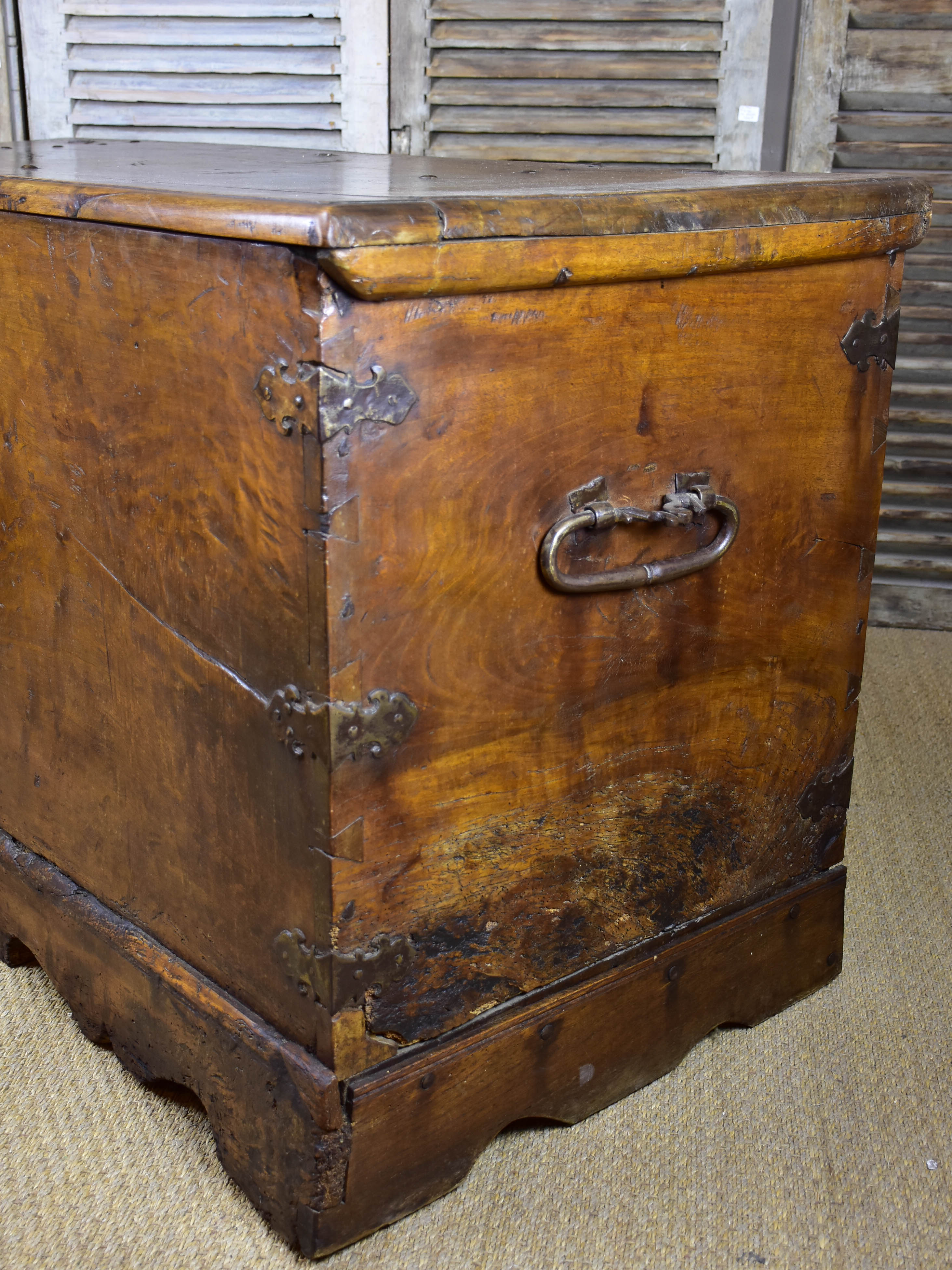 RESERVED Large 17th century French voyage trunk