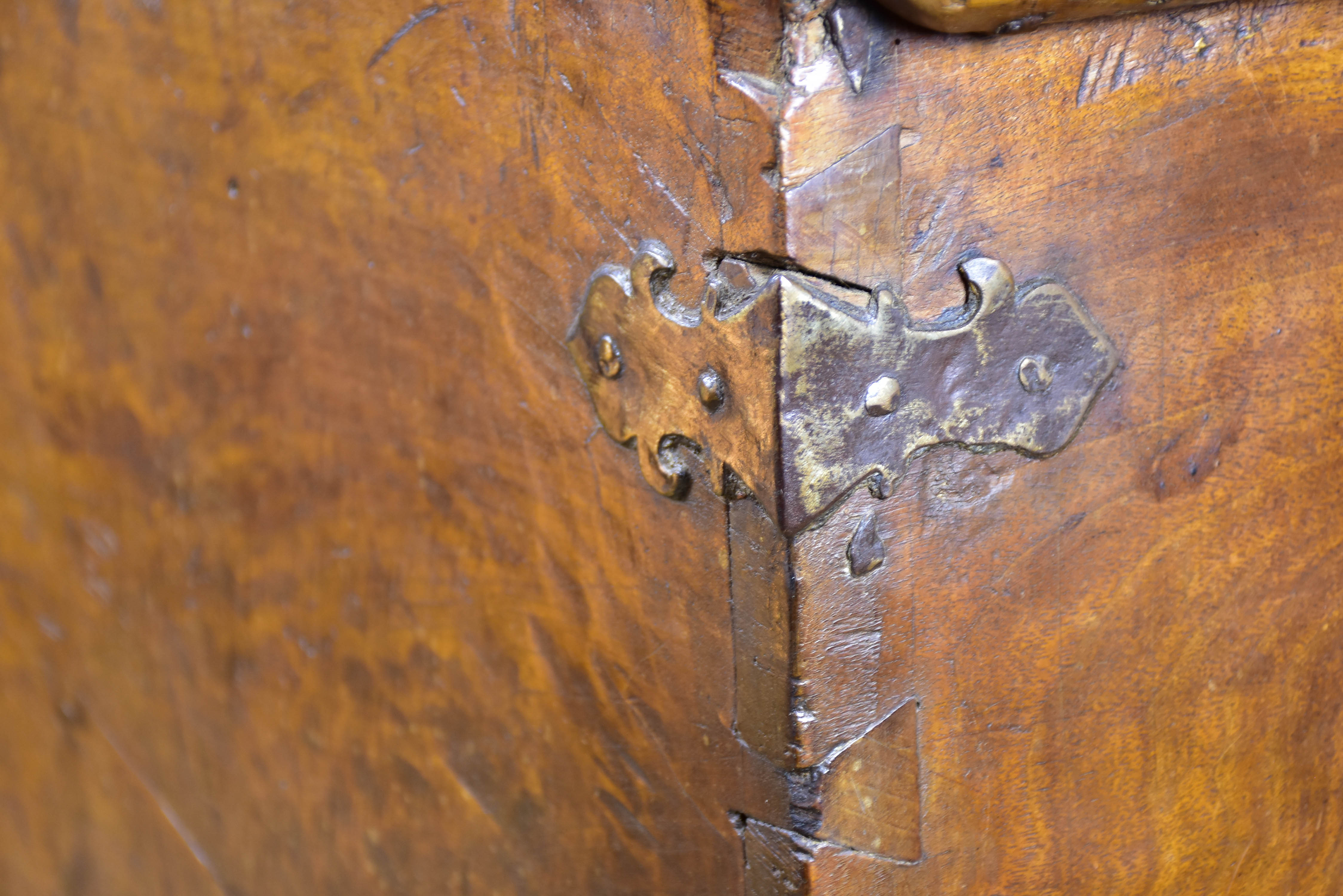 RESERVED Large 17th century French voyage trunk