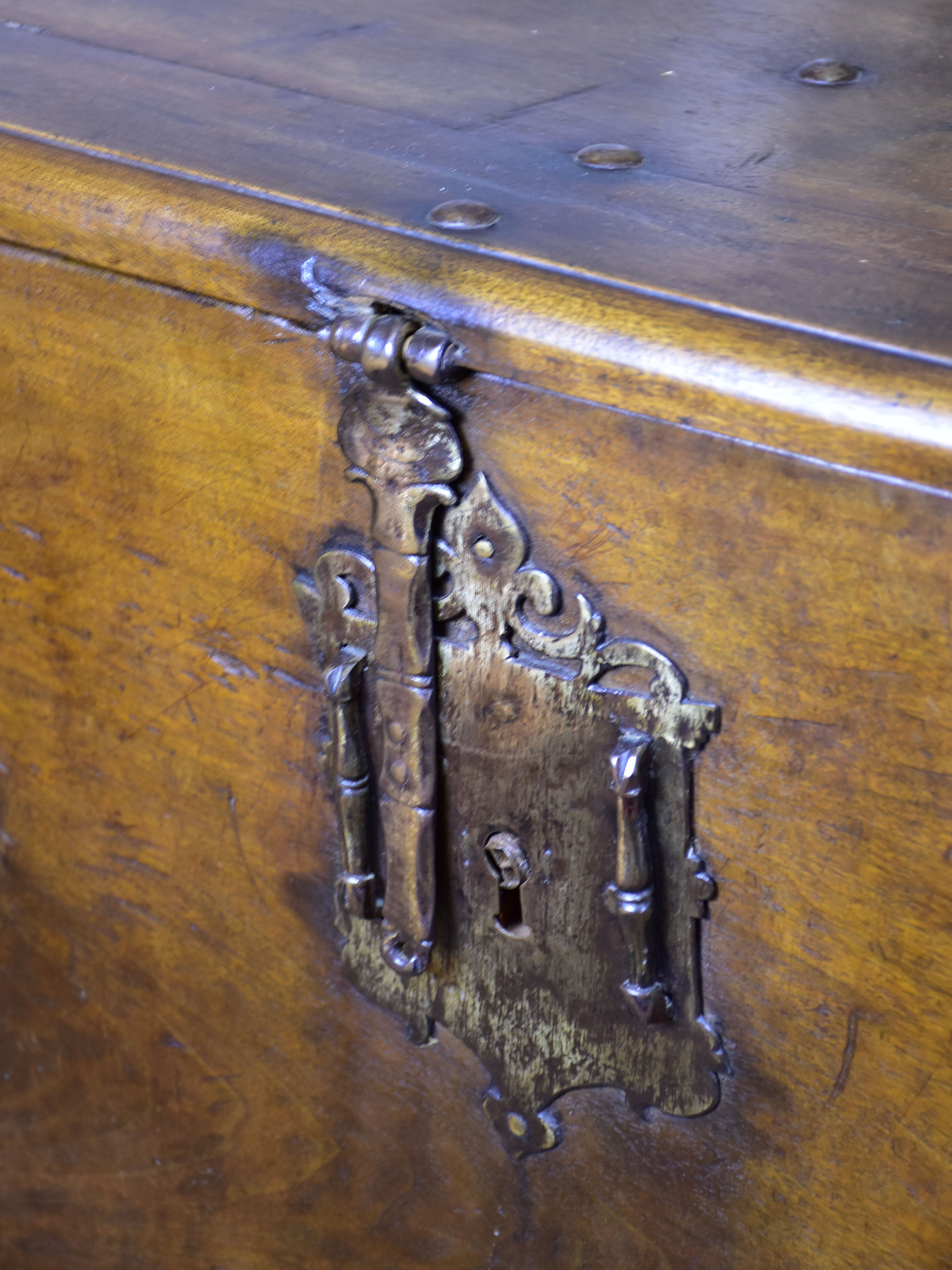 RESERVED Large 17th century French voyage trunk