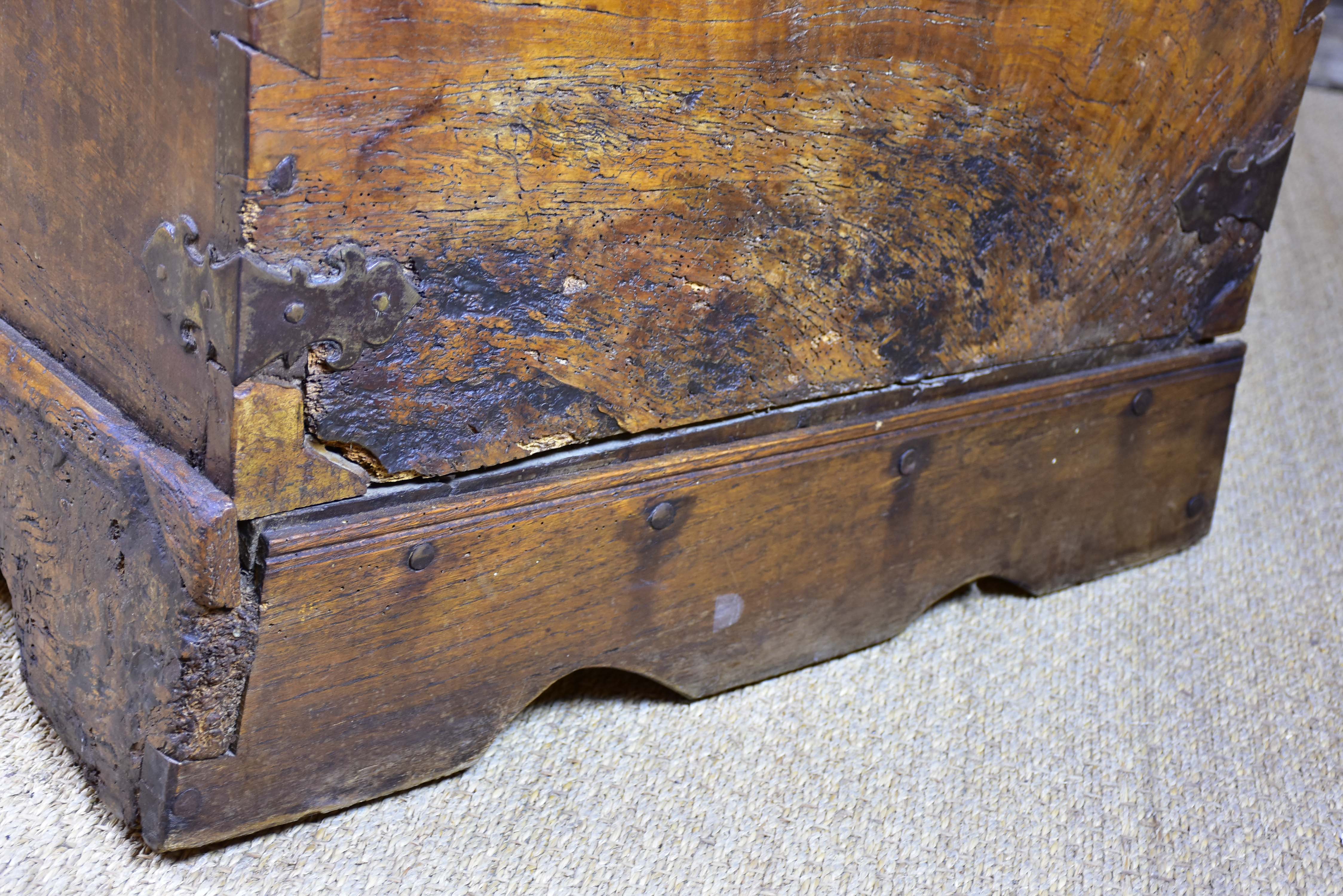 RESERVED Large 17th century French voyage trunk