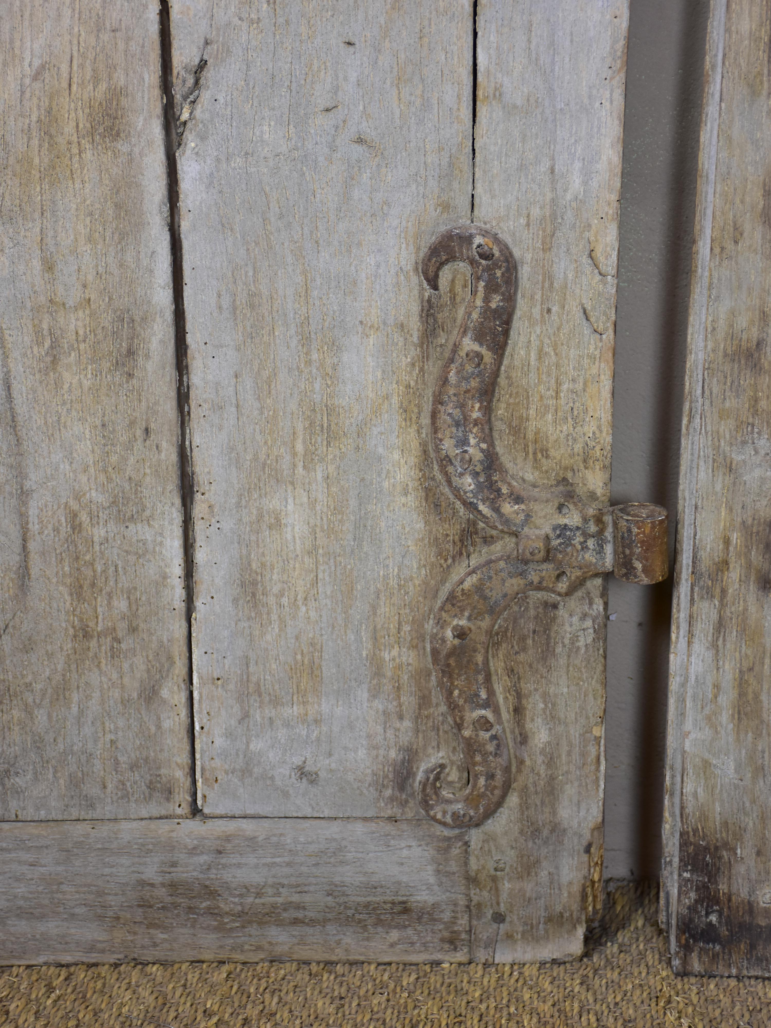 Large curved 18th century shutters from a French chateau